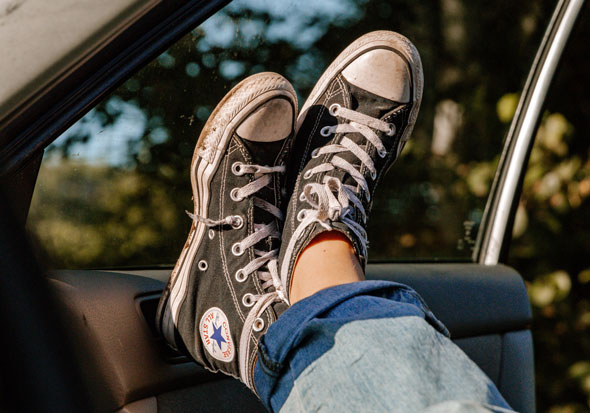 oeillets des converse pour favorsier aération et limiter transpiration